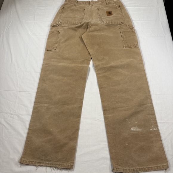 PANTS DOUBLE KNEE Carhartt B01 BRN Work Mens 34/34 Faded NO TAGS - Picture 6 of 8